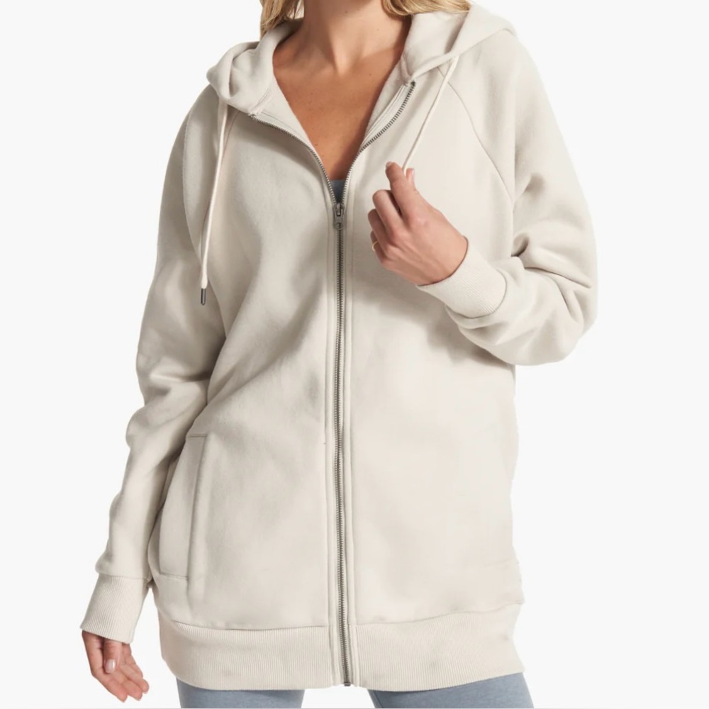 Vuori Restore Oversized Full Zip Hoodie Salt Small
